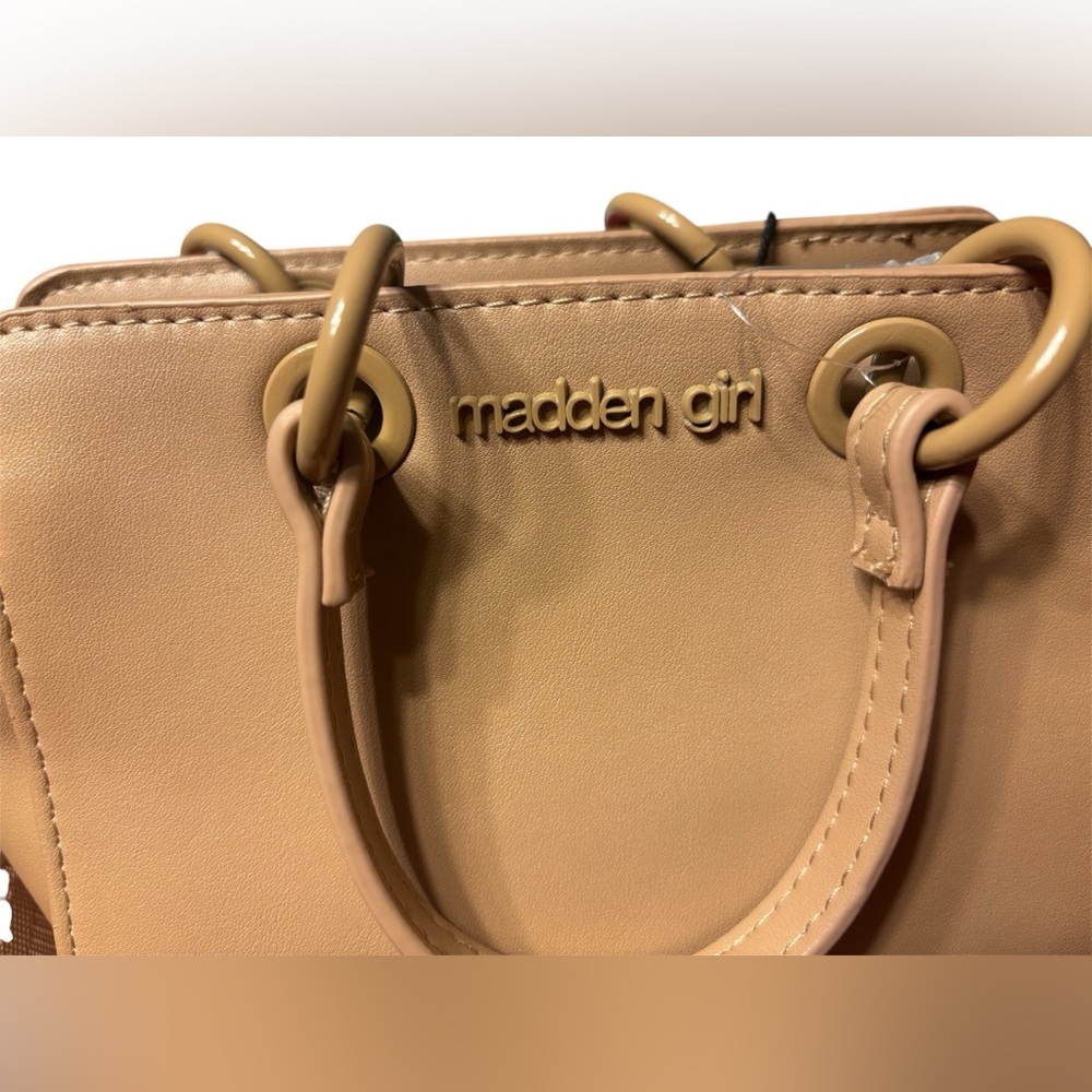 Madden Girl Tan Crossbody Bag with Structured Design - Picture 2 of 9